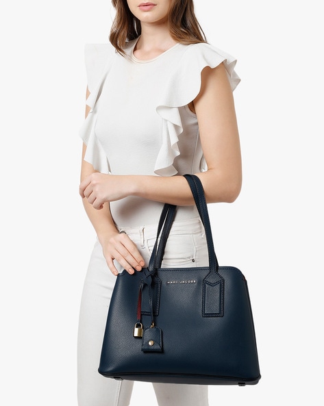 Marc Jacobs The Editor Blue Sea Leather Tote Bag