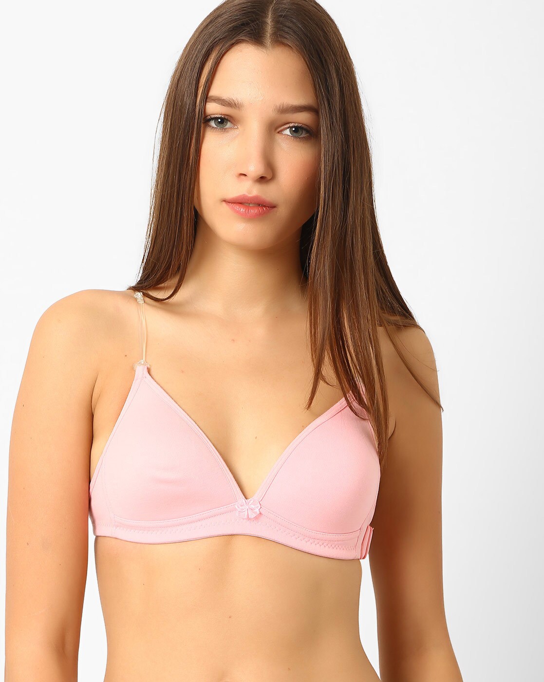 Buy online Wine Cotton Bra With Transparent Straps from lingerie for Women  by Floret for ₹206 at 10% off