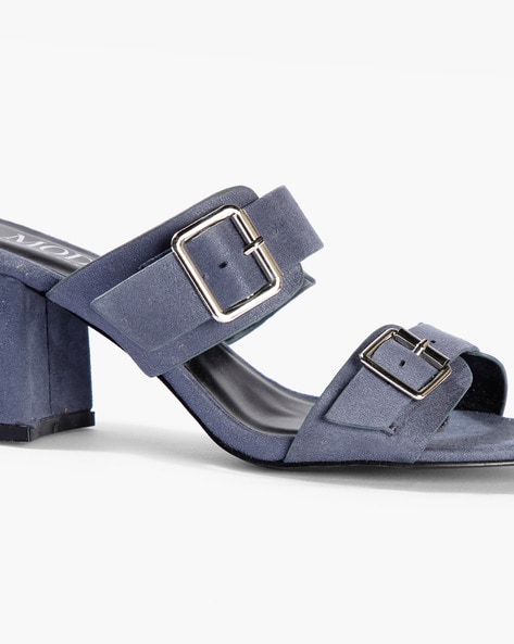 MMShoes Leave A Little Sparkle Rhinestone Block Heel Sandal in Black – Blue  Hawthorn Boutique