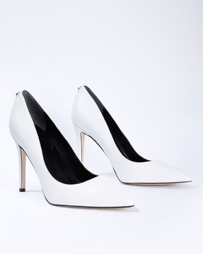 white guess heels
