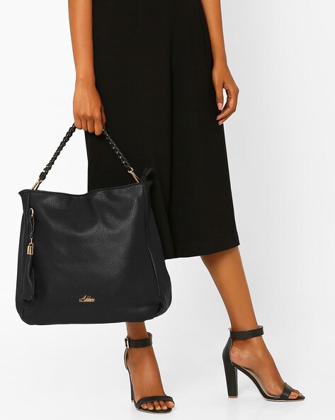 oversized black handbag