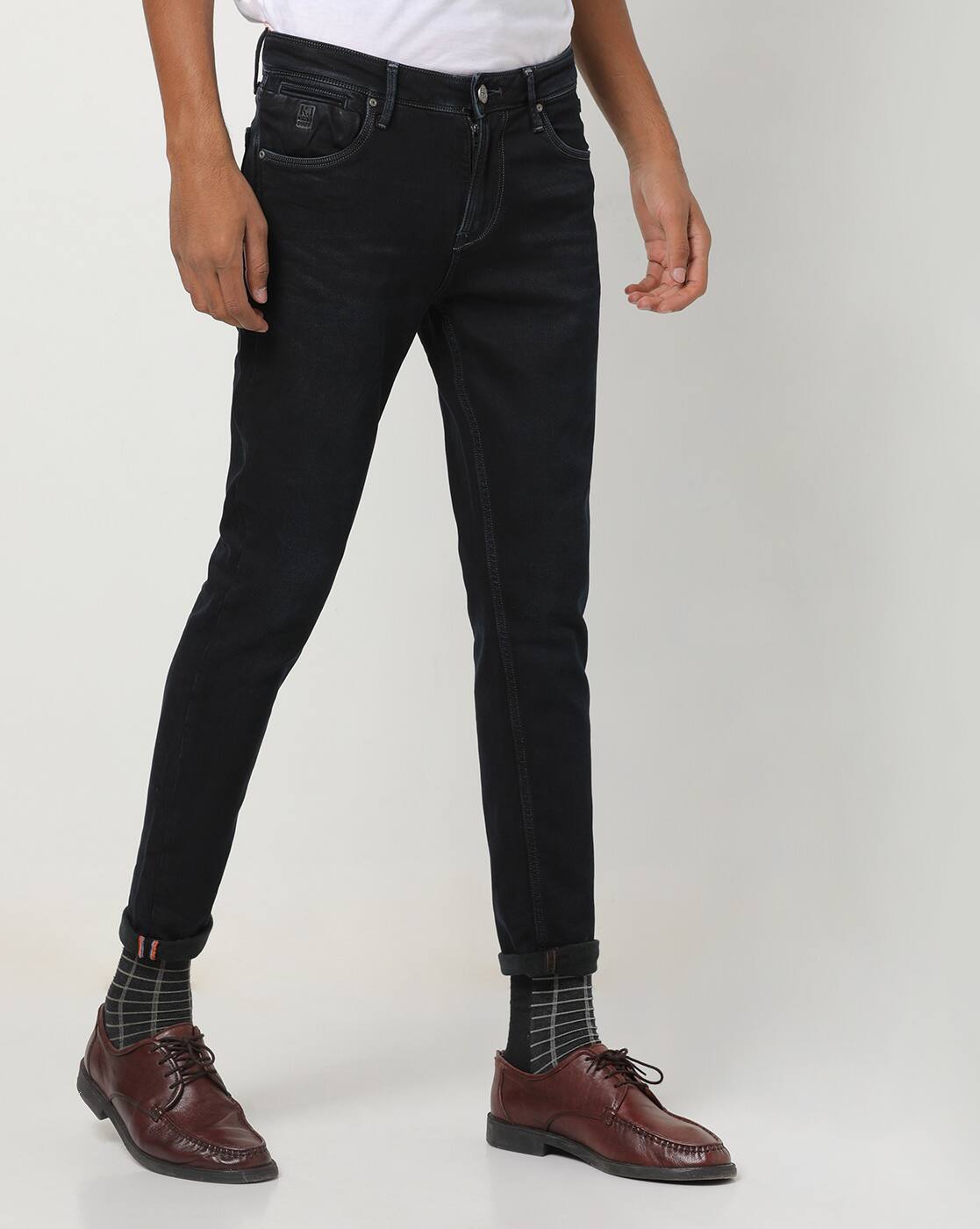 Skinny Fit Mid-Rise Jeans