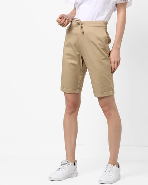 Mid-Rise Shorts With Drawstring Waist By UNITED COLORS OF BENETTON ( Green )