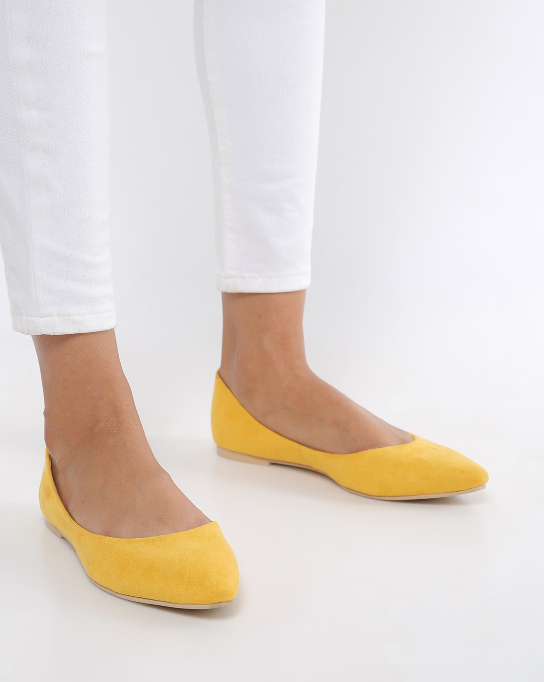 yellow flat shoes womens