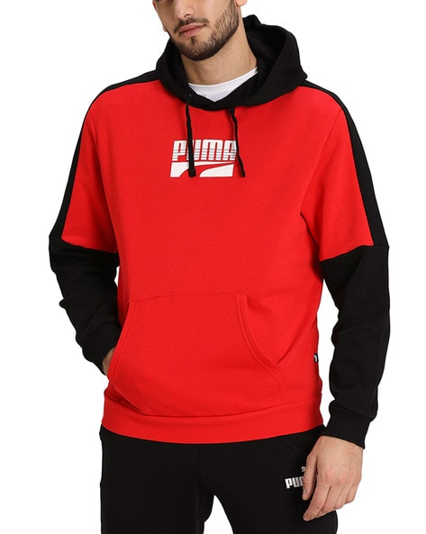 Puma red and black hoodie sale