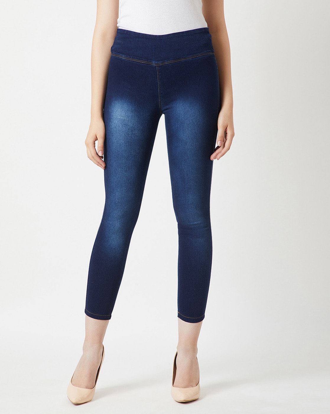Buy Navy Blue Jeans & Jeggings for Women by MISS CHASE Online