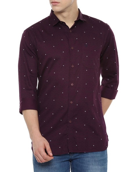 allen solly purple shirt