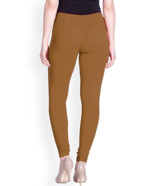 Tan Brown Leggings for Women by LYRA 