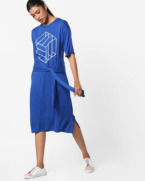 Jersey Dress with Drop Sleeves