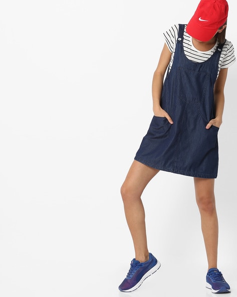 dungaree dress ajio