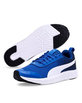 puma blue sports shoes