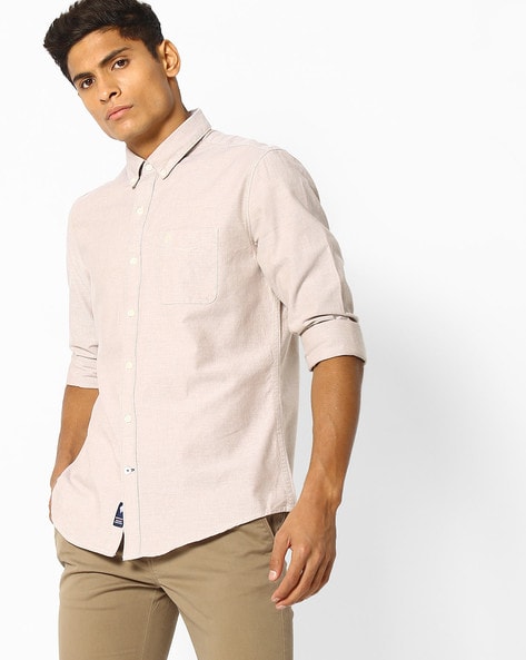 Buy Beige Shirts for Men by NETPLAY Online