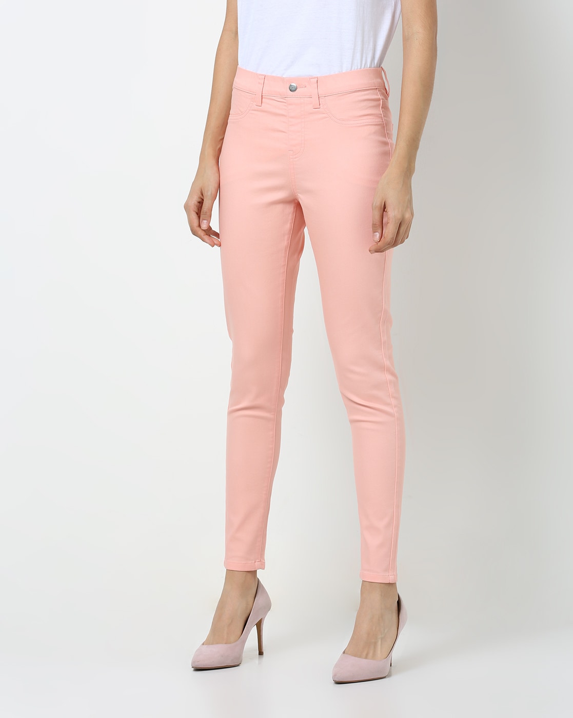 Buy Pink Jeans & Jeggings for Women by SHOWOFF Online | Ajio.com