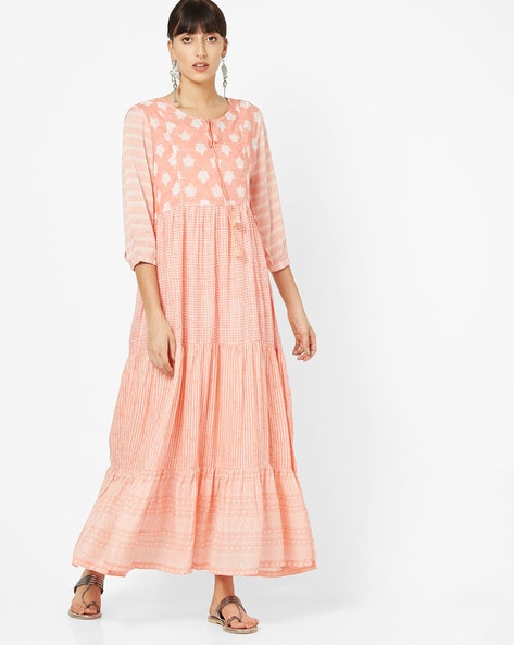 Buy Peach Dresses Gowns for Women by Rangriti Online Ajio