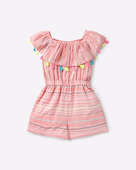 girls pink playsuit