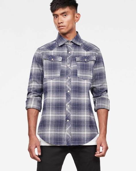 g star checkered shirt