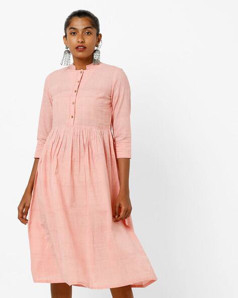 ajio pink dress
