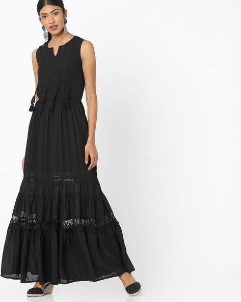 tokyo talkies black maxi dress