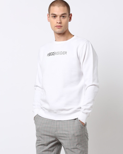 slim crew neck sweatshirt