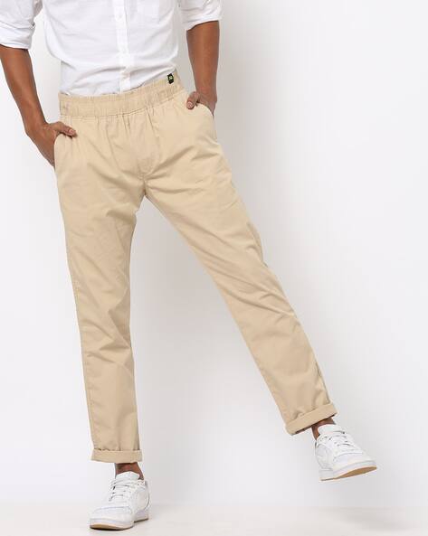 Buy Cream Trousers \u0026 Pants for Men by 