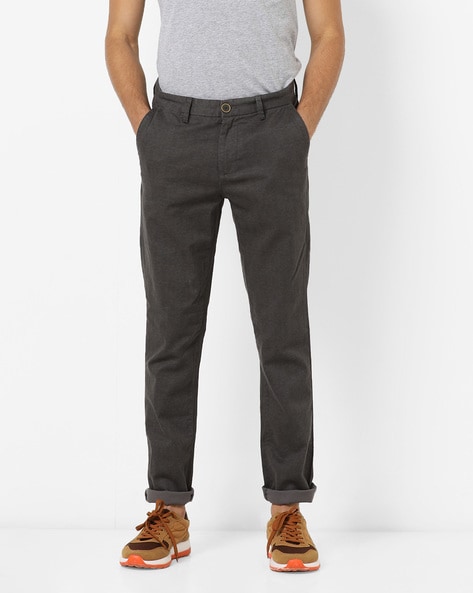 Buy Charcoal Grey Trousers & Pants for Men by ECKO UNLTD Online | Ajio.com