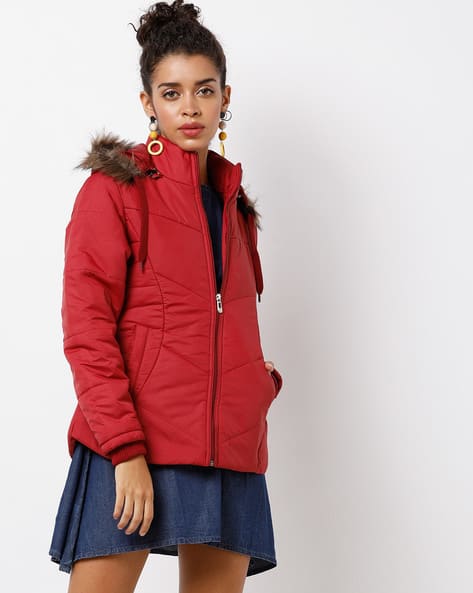 red fur lined jacket