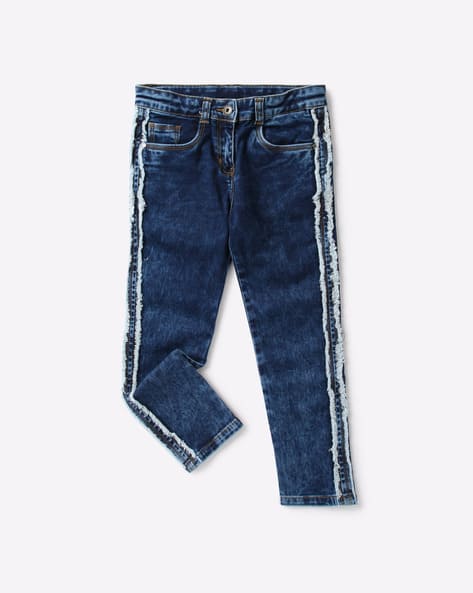 jeans with frayed sides