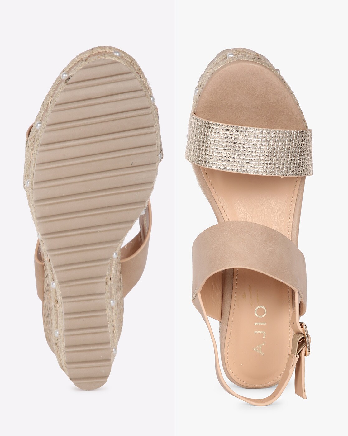 Buy Taupe Heeled Sandals for Women by AJIO Online | Ajio.com