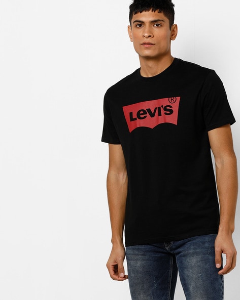 Crew-Neck Cotton T-shirt with Branding