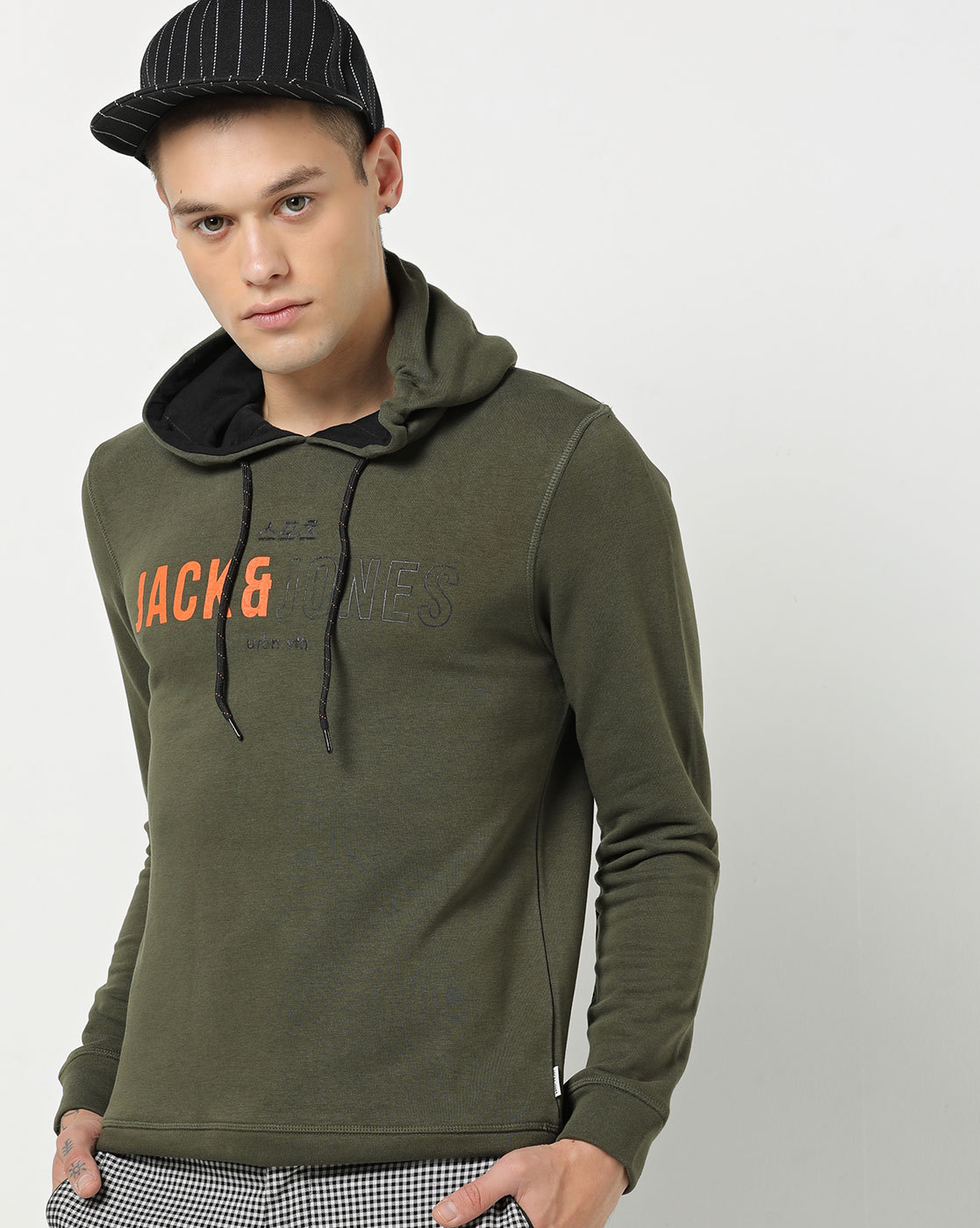 jack and jones green hoodie