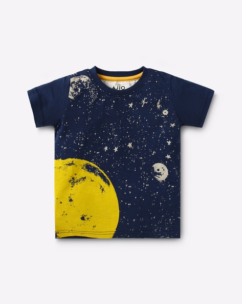 galaxy print crew neck