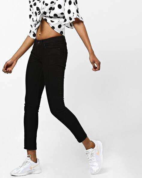 women's lee black skinny jeans