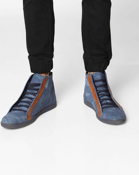 Men S Footwear Handpicked Shoes Sandals At Upto 60 Off More Ajio Blue Lace Ups N9 Treated Up Sneakers
