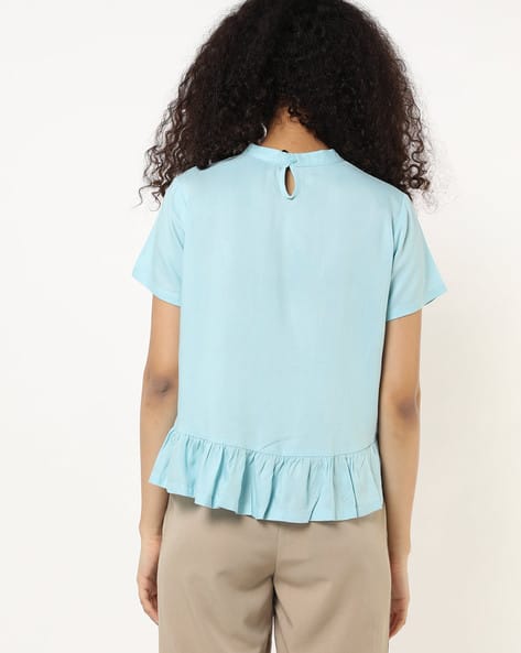 Shirt Top with Pep Hemline (Image - 2)