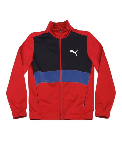 puma textured zip front jacket