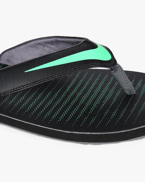 Nike chroma thong 5 black and green sale