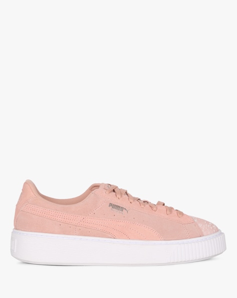 Puma suede deals platform pebble