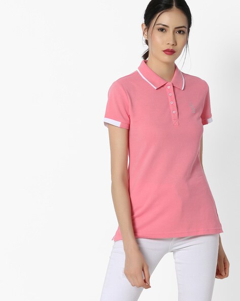 Polo T-shirt with Vented Hemline