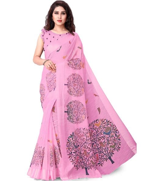 Block Print Saree with Blouse Piece (Image - 3)