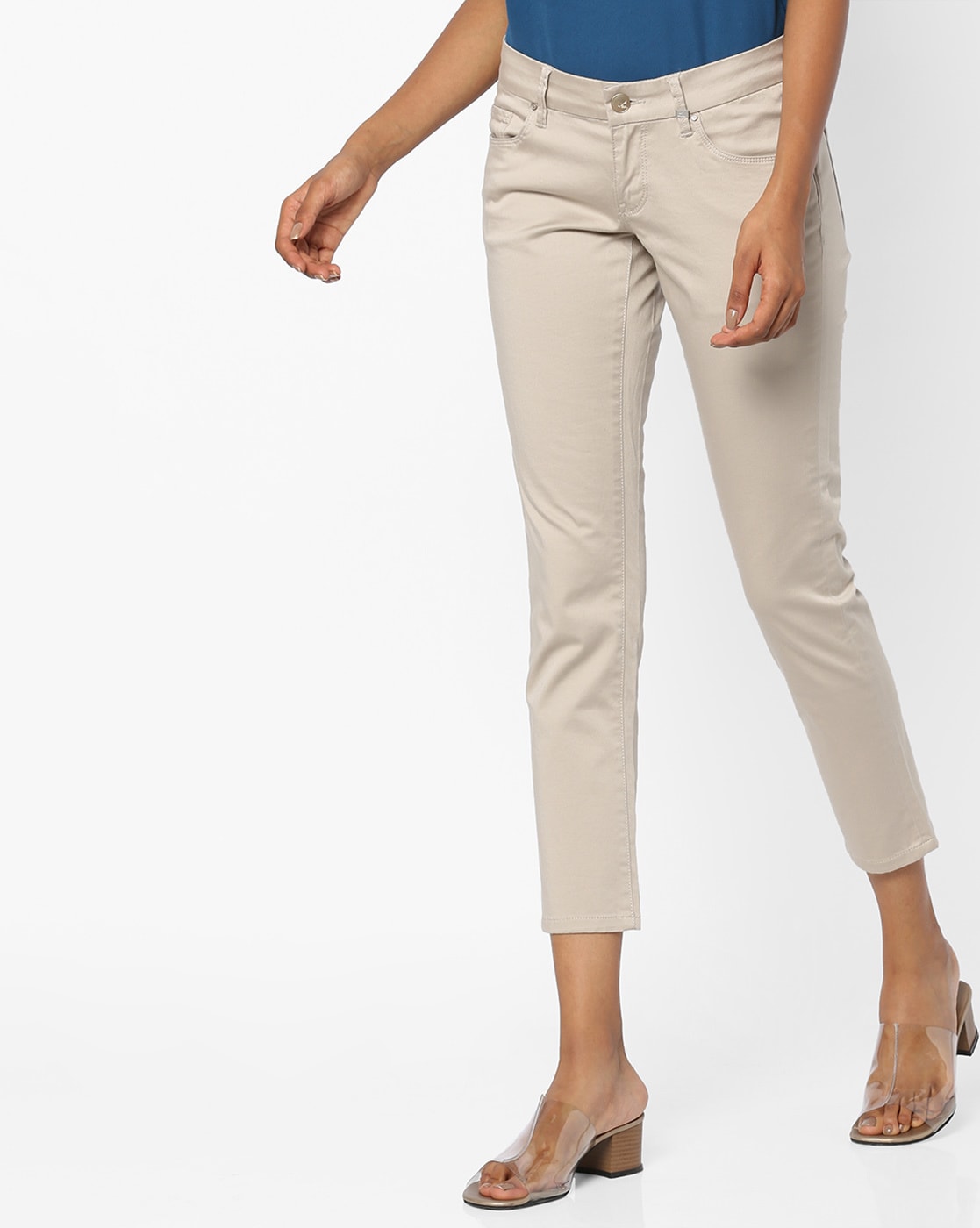 LEE Womens High Rise Chetopa Pleated Flooded Pants  TAN  Tillys