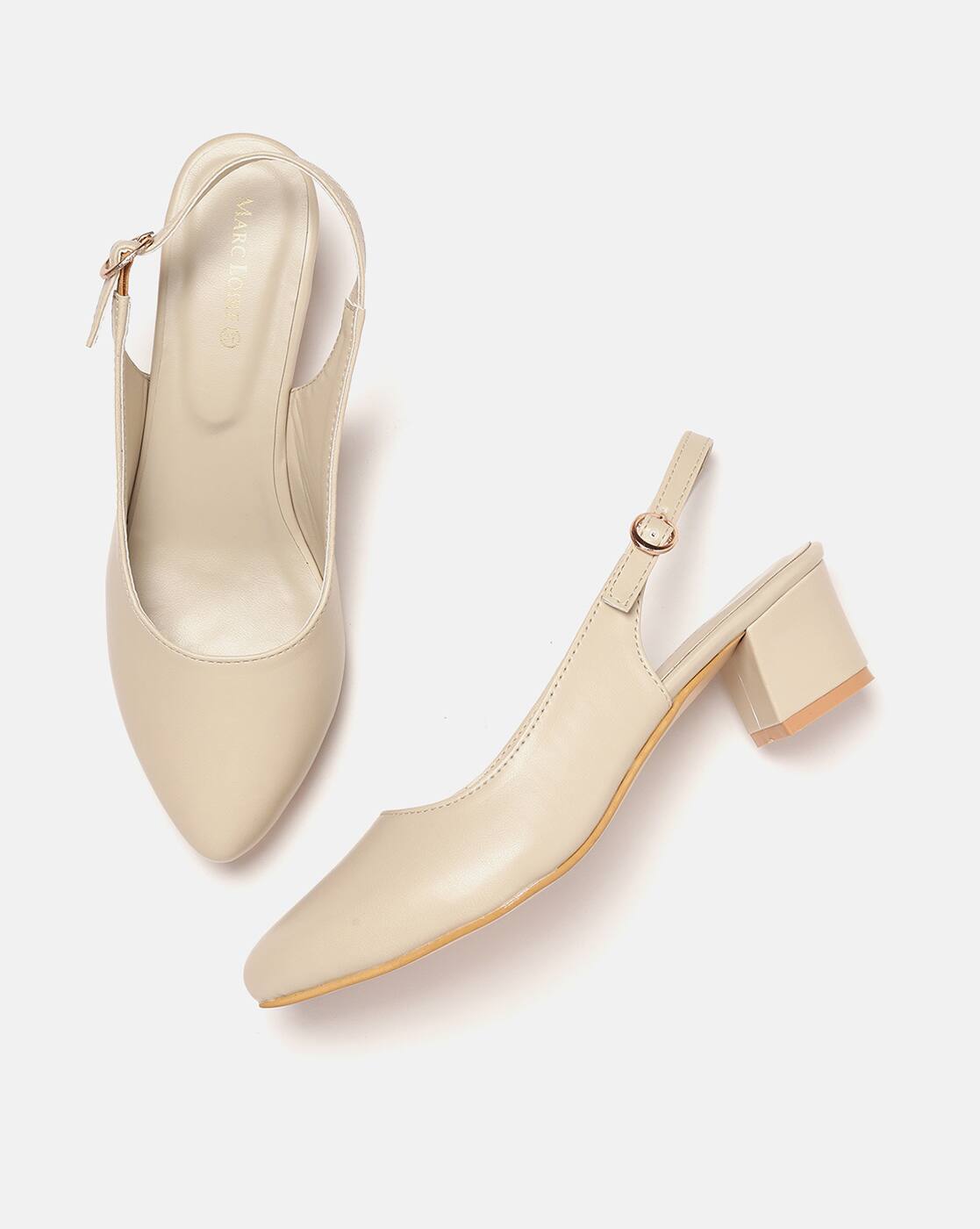 cream closed toe heels