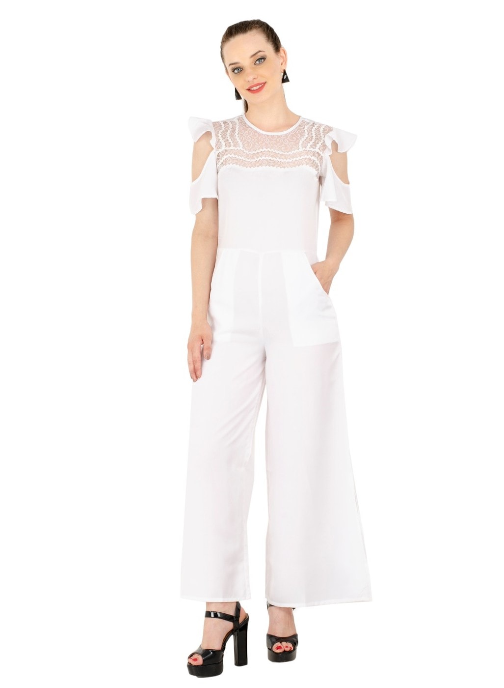 solid white jumpsuit