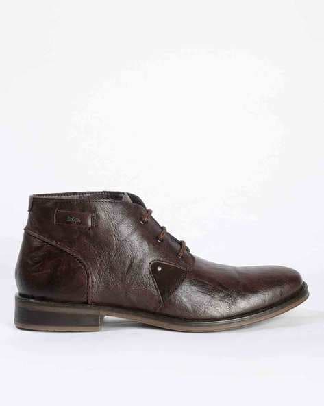 lee cooper mens leather lace up boots