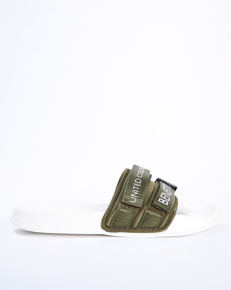 United colors of benetton sliders with velcro discount closure