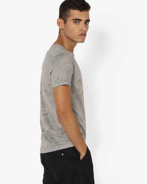 Tropical Print Slim Fit Crew-Neck T-shirt (Image - 2)