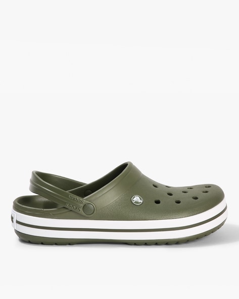 crocs green clogs