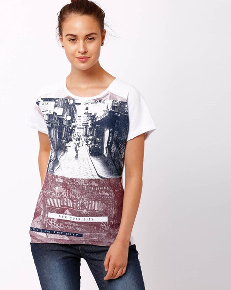 Buy White Tshirts for Women by DNMX Online