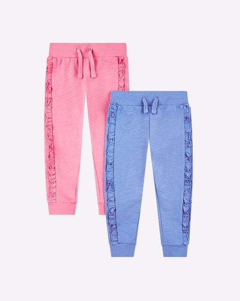 Buy Pink & Blue Track Pants for Girls by Mothercare Online