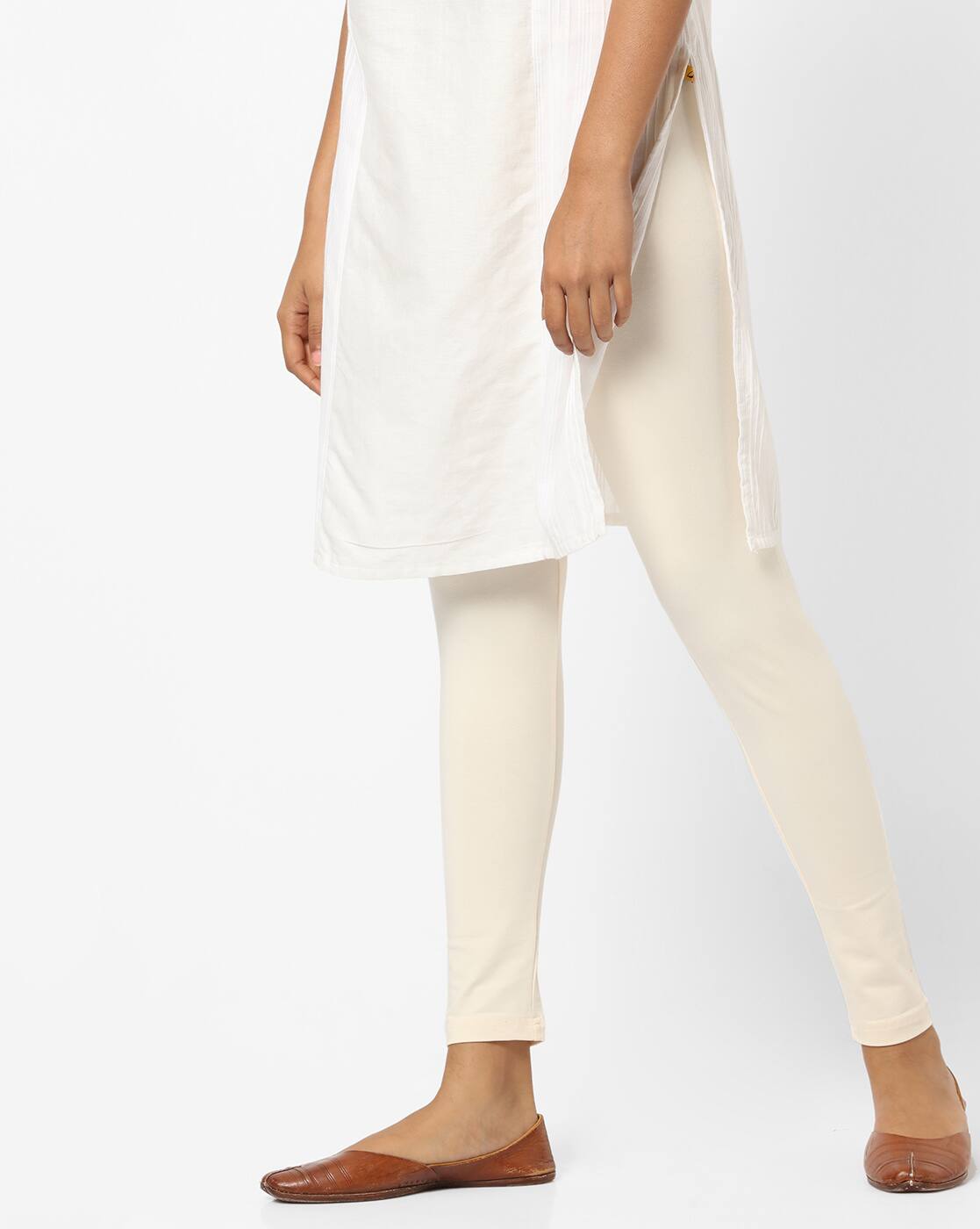 Off White Color Leggings Hot Sale, 53 
