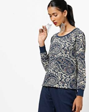 Printed Crew-Neck Sweatshirt